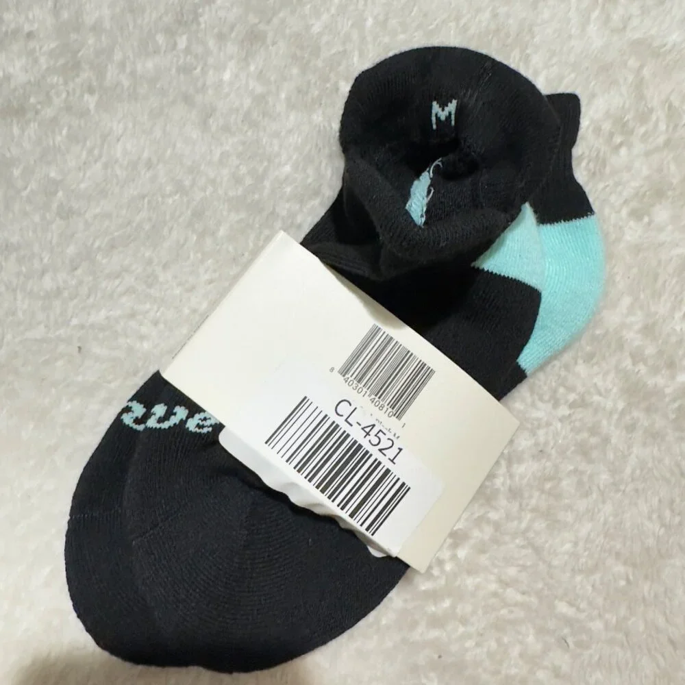 Clove Ankle Socks Black & Mint Medium Lightweight & Comfortable Design women new